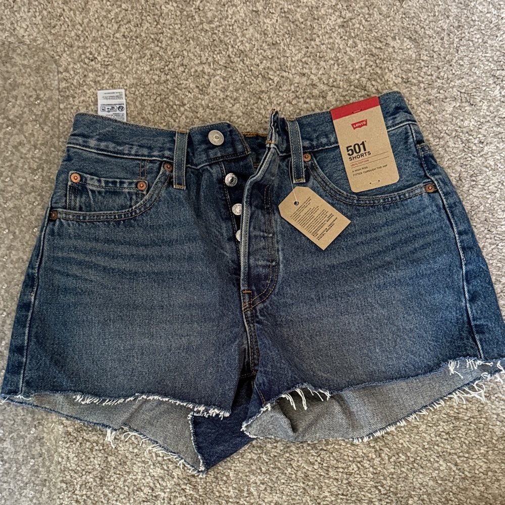 Levi's Dark Blue Jean Shorts